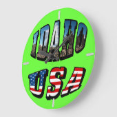 Idaho Afbeelding State and Flag USA Text Grote Klok (Hoek)