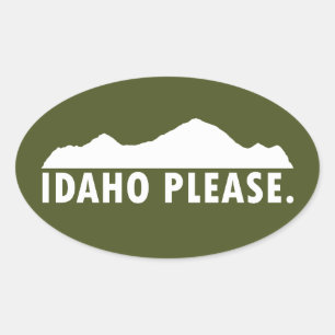 Idaho Alsjeblieft Ovale Sticker