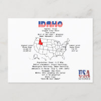 Idaho American staat op een kaart en nuttige infor