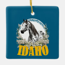 Idaho Appaloosa met rand van bloemen T-shirt