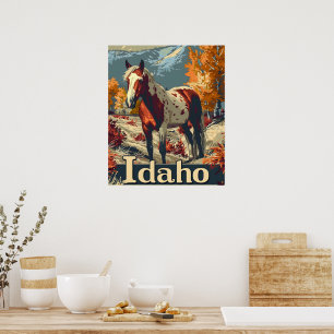 Idaho Appaloosa paard Poster