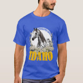 Idaho Appaloosa With Border Of Syringa Flowers T-shirt (Voorkant)