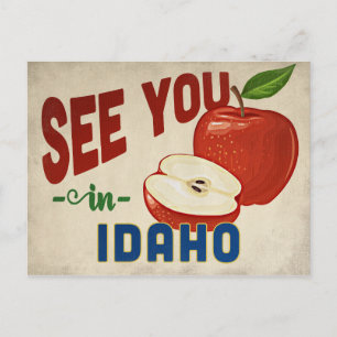 Idaho Apple - Vintage Travel Briefkaart