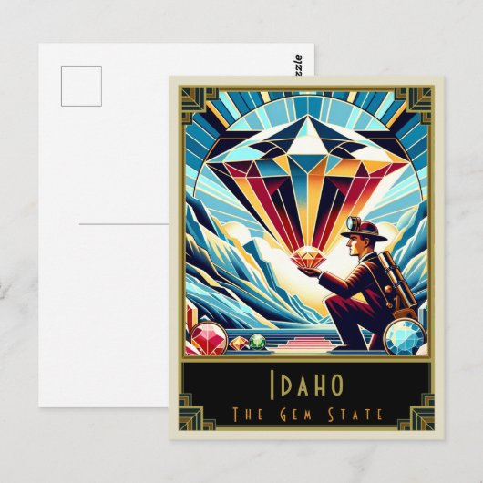 Idaho | Art. Deco Briefkaart (Voorkant / Achterkant)