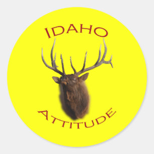 Idaho Attitude Ronde Sticker