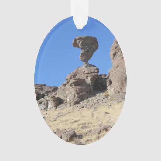 Idaho Balanced Rock keramische kerstversiering Ornament (voorkant)