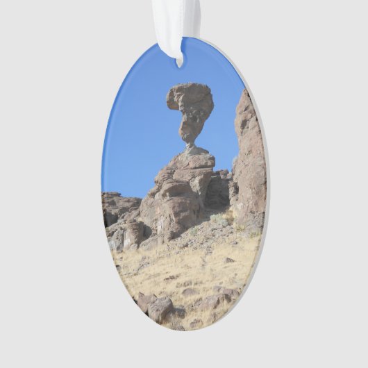 Idaho Balanced Rock keramische kerstversiering Ornament (voorkant)