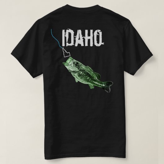 IDAHO BASS - HIER FISHY FISHY - STRIKT IDAHO T-SHIRT (Design achterkant)