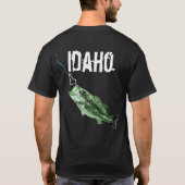 IDAHO BASS - HIER FISHY FISHY - STRIKT IDAHO T-SHIRT (Achterkant)