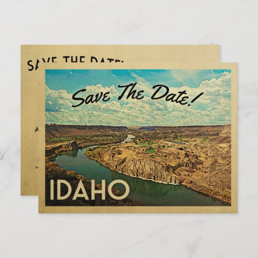Idaho bewaart de Briefkaarten Datum (Voorkant / Achterkant)