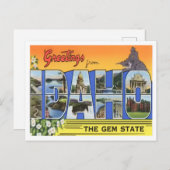Idaho  Big Letters Briefkaart (Voorkant / Achterkant)