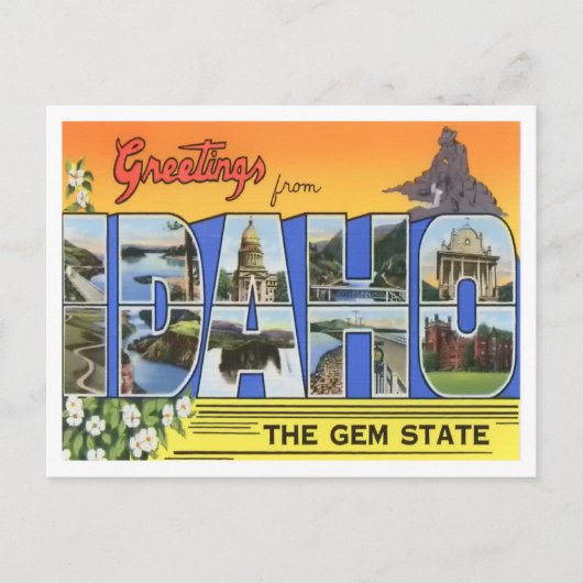 Idaho  Big Letters Briefkaart (Voorkant)
