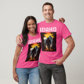 Idaho Bigfoot Sunset Retro 70s  wandelkamp T-shirt (Unisex)