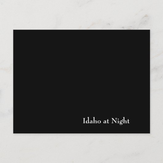 Idaho bij nacht briefkaart (Voorkant)