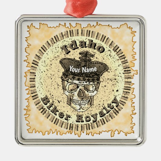 Idaho Biker  Metalen Ornament (Voorkant)