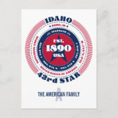 Idaho, Boise, ID, Patriottisch, Monogram Briefkaart (Voorkant)