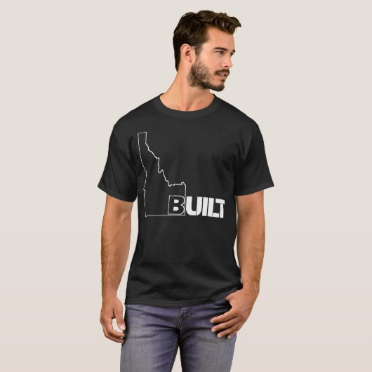 Idaho bouwt hybride (wit) t-shirt (Voorkant volledig)