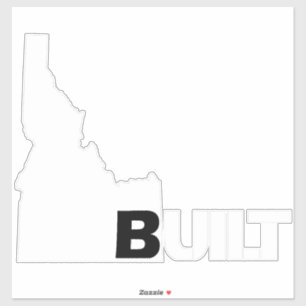 Idaho bouwt klassieke vinyldecal White Sticker