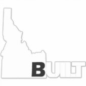 Idaho bouwt klassieke vinyldecal White Sticker (Voorkant)