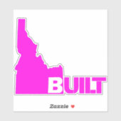 Idaho bouwt Vinyl Decal Hot Pink Sticker (Vel)