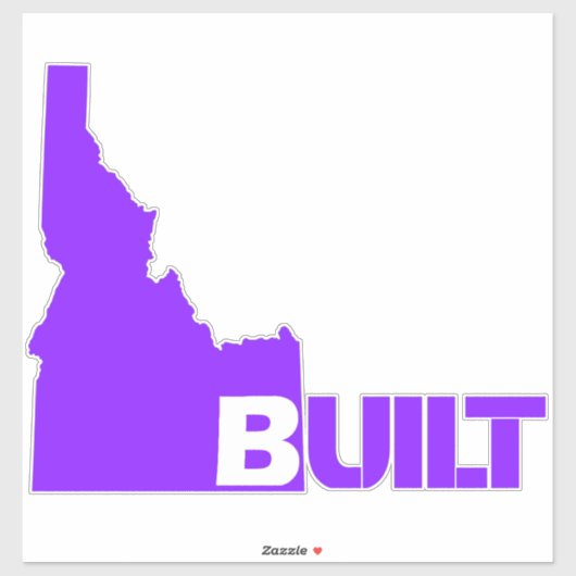 Idaho bouwt vinyldecal Paars Sticker (Vel)
