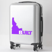 Idaho bouwt vinyldecal Paars Sticker (Koffer)