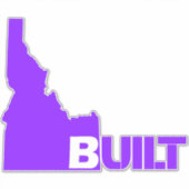 Idaho bouwt vinyldecal Paars Sticker (Voorkant)
