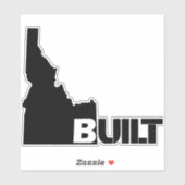 Idaho bouwt zwart vinyldecal sticker (Vel)