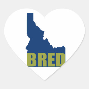 Idaho Bred Hart Sticker