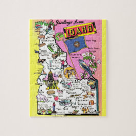 Idaho Briefkaart Kaart Legpuzzel