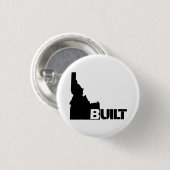 Idaho Built (Black)-Button Ronde Button 3,2 Cm (Voorkant /achterkant)