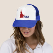 Idaho Built Center (Red White & Blue) Trucker Hat Pet (In situ)