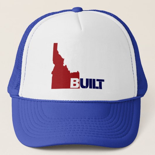 Idaho Built Center (Red White & Blue) Trucker Hat Pet (Voorkant)