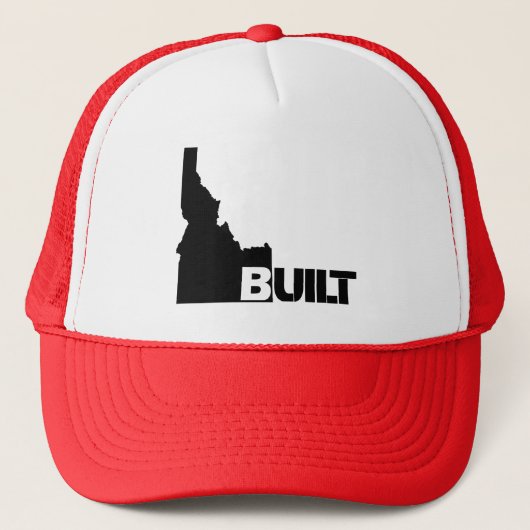 Idaho Built Center (zwart) Trucker Hat Pet (Voorkant)