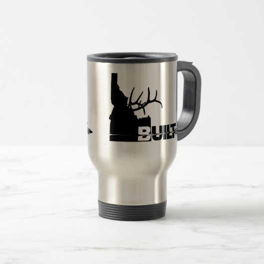 Idaho Built Elk Hunter Travel Mug Reisbeker (Voorkant rechts)