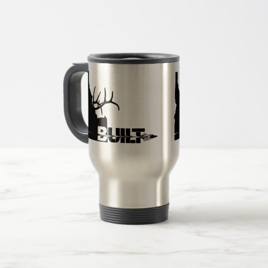 Idaho Built Elk Hunter Travel Mug Reisbeker (Voorkant links)