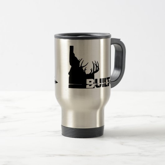 Idaho Built Elk Hunter Travel Mug Reisbeker (Voorkant rechts)