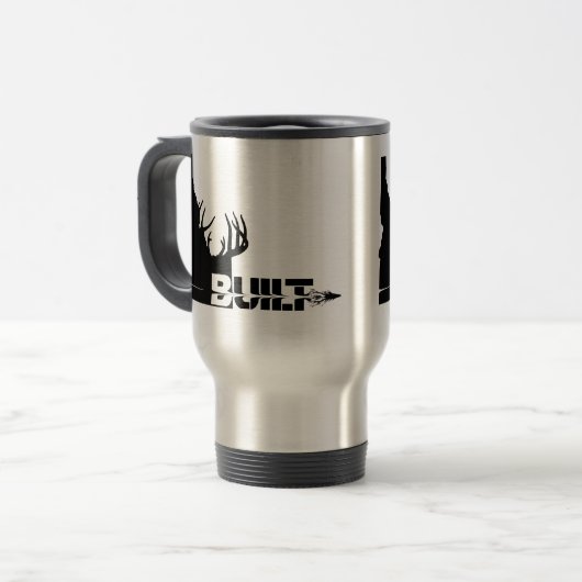 Idaho Built Elk Hunter Travel Mug Reisbeker (Voorkant links)
