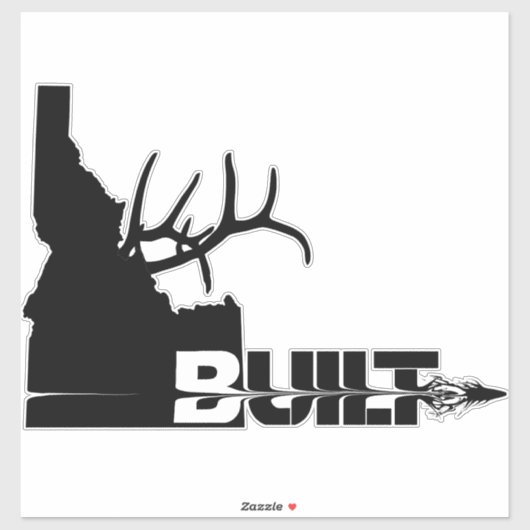 Idaho Built Elk Jager Vinyl Sticker (Vel)