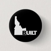 Idaho Built (White) Ronde Button 3,2 Cm (Voorkant)