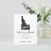 Idaho Chalkboard State Kaart Verhuizen Briefkaart (Staand voorkant)