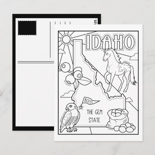 Idaho Collage Me Briefkaart (Voorkant / Achterkant)