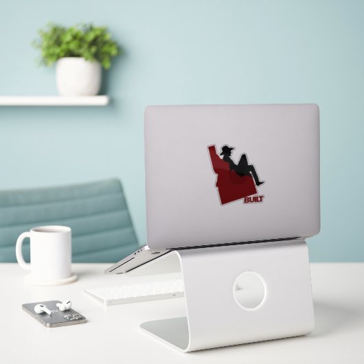 Idaho Cowboy Vinyl Decal Sticker (Laptop op bureau)