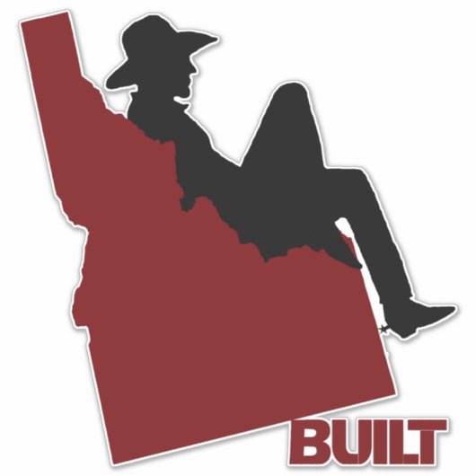 Idaho Cowboy Vinyl Stickers (Voorkant)