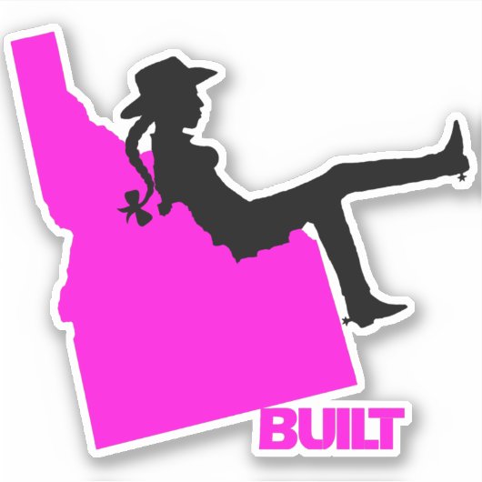 Idaho Cowgirl Vinyl Decal Sticker (Voorkant)