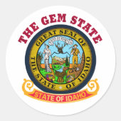 IDAHO CROSSROADS STAATSVLAG RONDE STICKER (Voorkant)