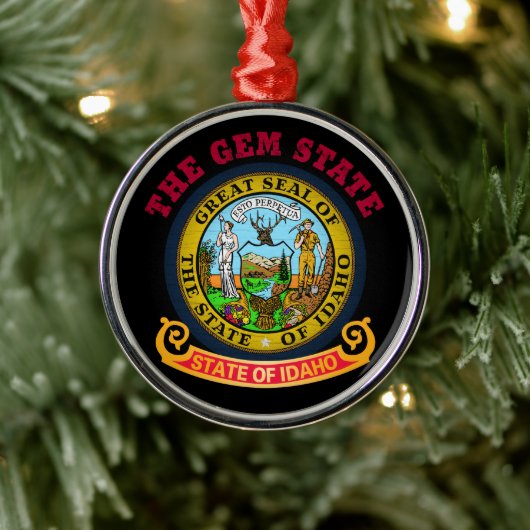 IDAHO CROSSROADS STATE FLAG METALEN ORNAMENT (Boom)
