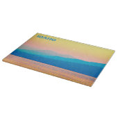 Idaho - Cyan en Salmon Sunset Snijplank (Hoek)