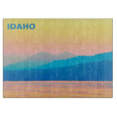 Idaho - Cyan en Salmon Sunset Snijplank (Voorkant)