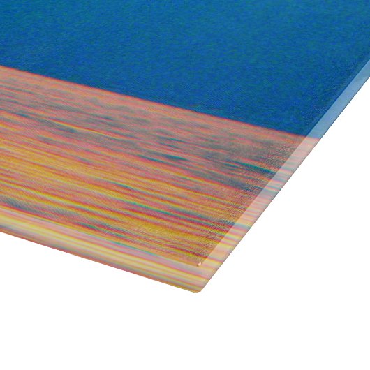 Idaho - Cyan en Salmon Sunset Snijplank (Hoek)